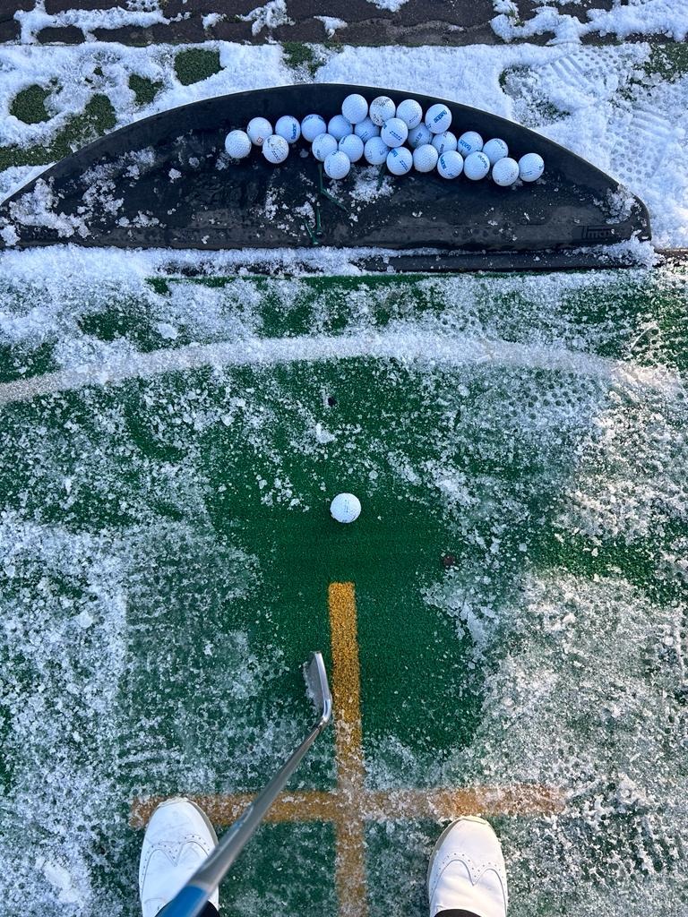 IJs op de drivingrange