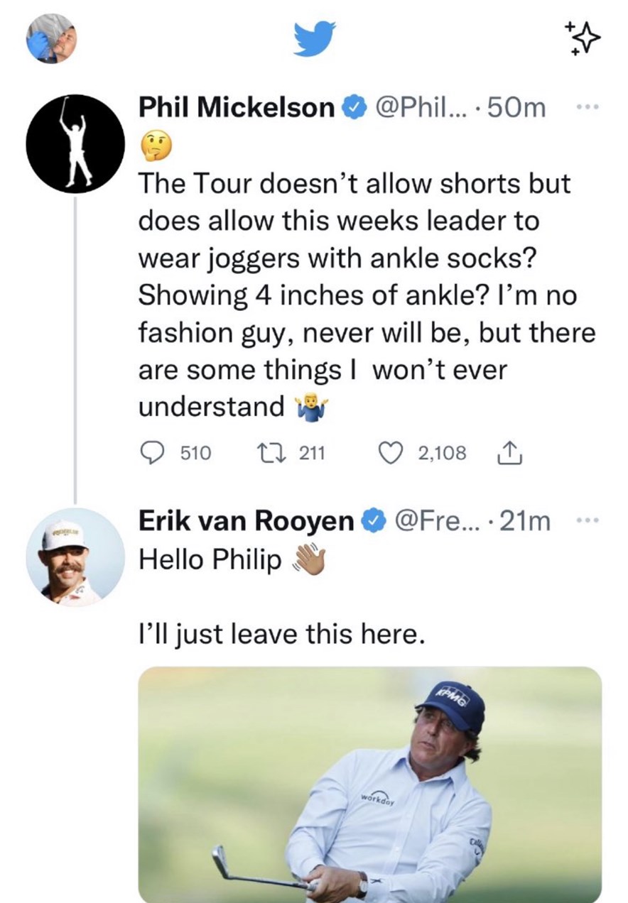 Phil Mickelson over kleding
